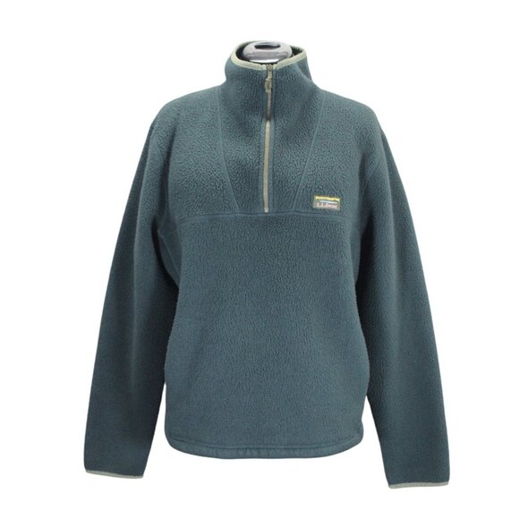 L.L.Bean Katahdin Fleece Pullover Men’s Size Large Mock Neck 1/2 Zip Fitted - Picture 1 of 11